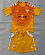 Leeds United 25/26 Orange Goalkeeper Kids Jersey Set
