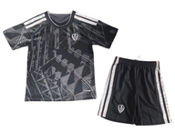Leeds United 26/27 Black/White Stripes Third Kids Jersey Set