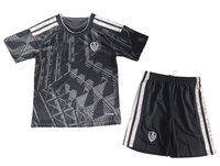 Leeds United 26/27 Black/White Stripes Third Kids Jersey Set