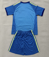 Leeds United 26/27 Blue/Yellow Stripes Goalkeeper Kids Jersey Set