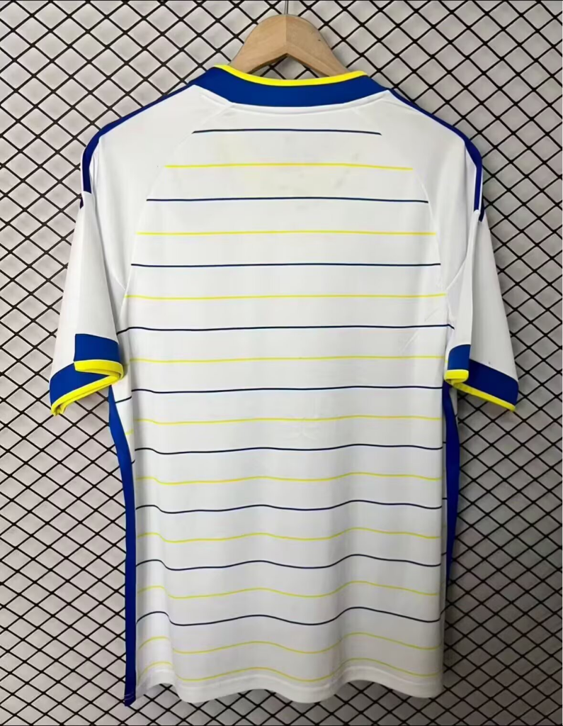 Leeds United 26/27 White/Blue/Yellow Stripes Home Jersey