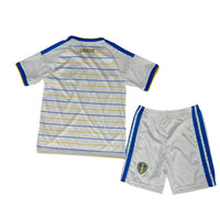 Leeds United 26/27 White/Blue/Yellow Stripes Home Kids Jersey Set