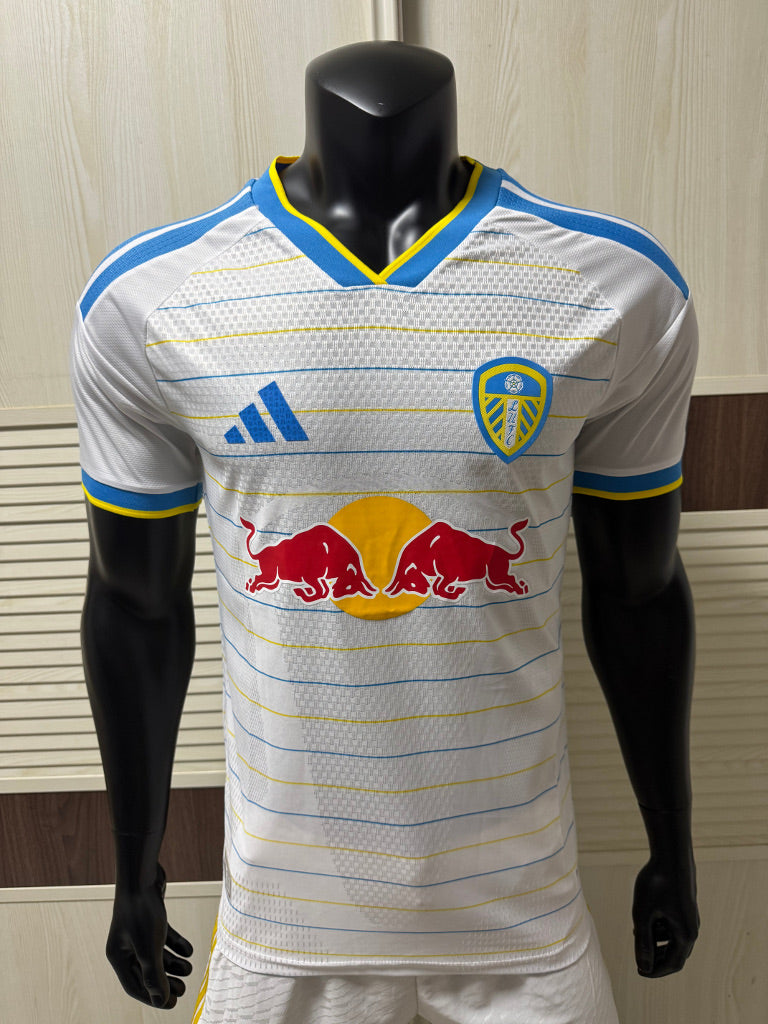Leeds United 26/27 White/Blue/Yellow Trim Player version home Jersey