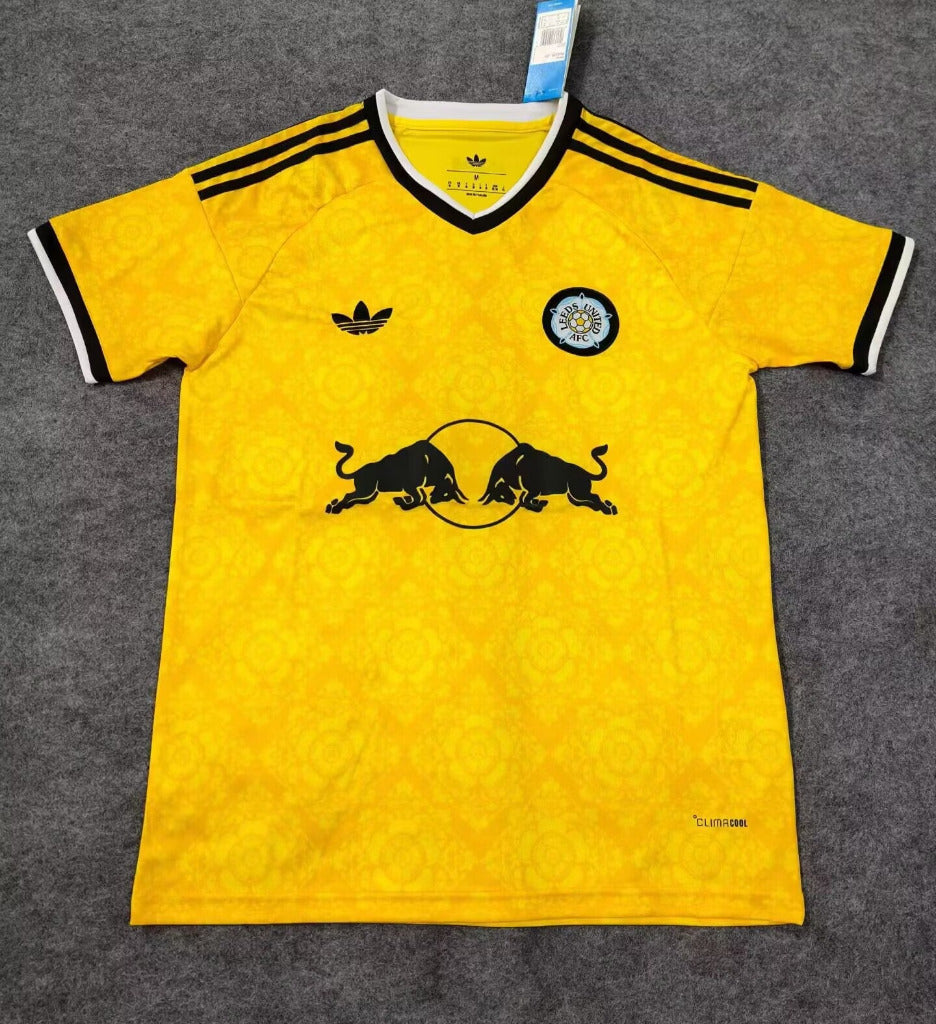 Leeds United 26/27 Yellow/Black/White Trim Rose Print Away Jersey