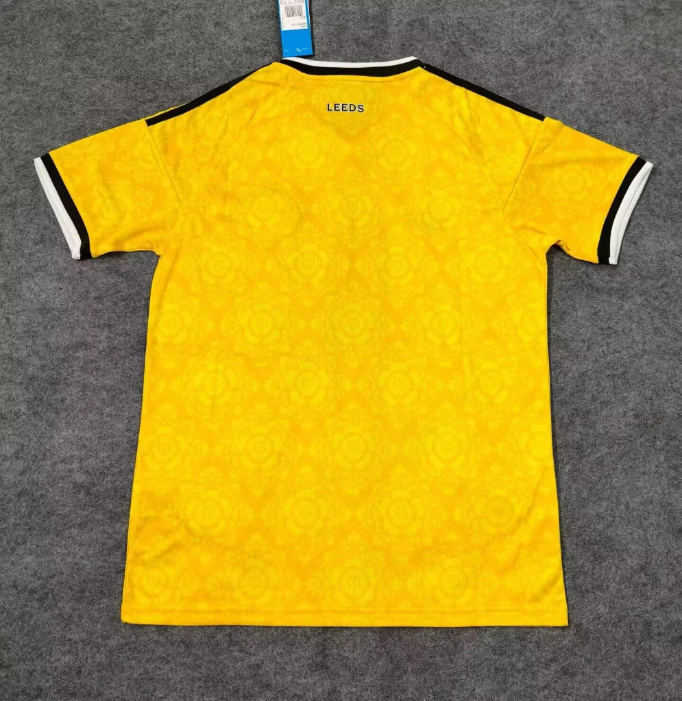 Leeds United 26/27 Yellow/Black/White Trim Rose Print Away Jersey