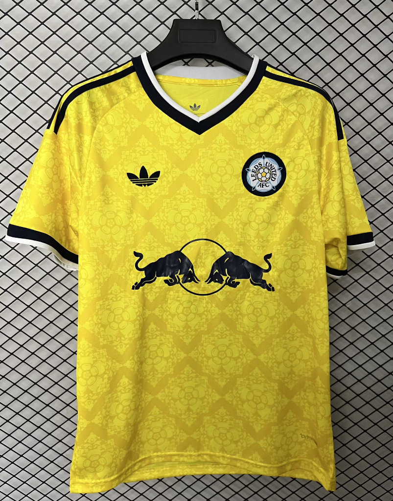 Leeds United 26/27 Yellow/Black/White Trim Rose Print Away Jersey
