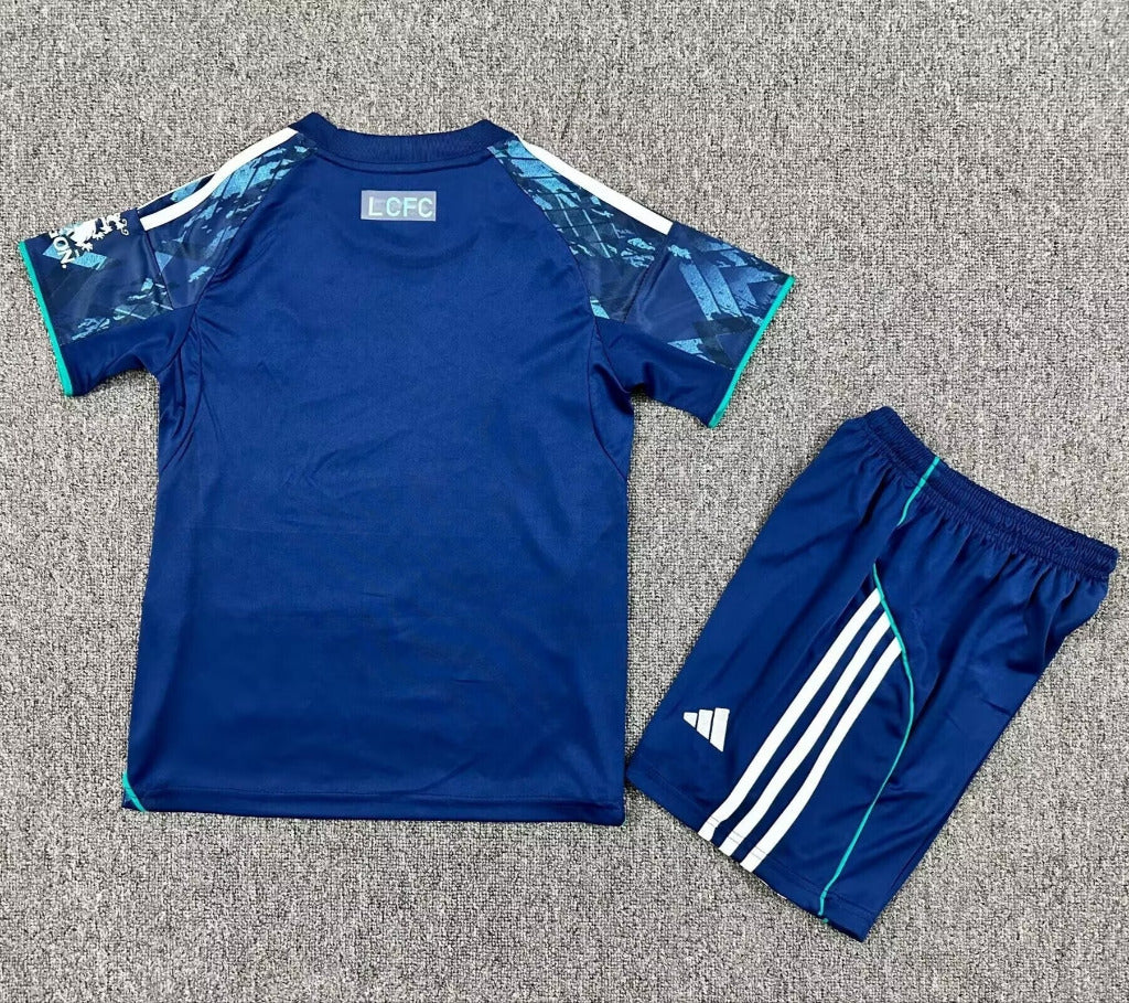 Leicester City 25/26 Blue Away Kids Jersey Set
