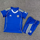 Leicester City 25/26 Blue Home Kids Jersey Set