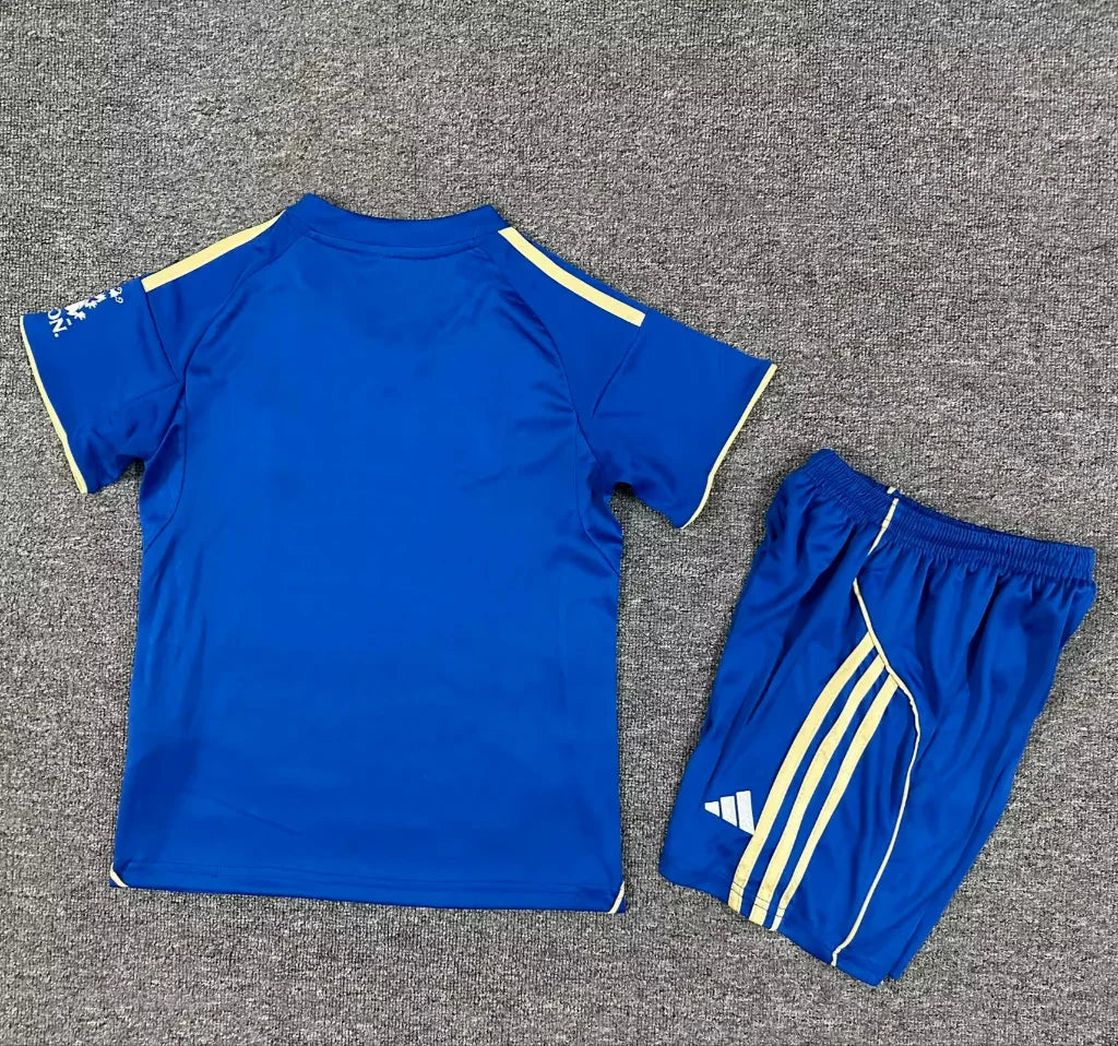 Leicester City 25/26 Blue Home Kids Jersey Set