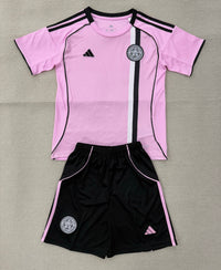 Leicester City 25/26 Pink/Black Third Kids Jersey Set
