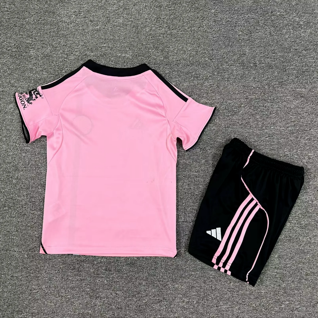 Leicester City 25/26 Pink Third Kids Jersey Set