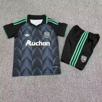 Lens 26/27 Dark Gray/Green Away Kids Jersey Set