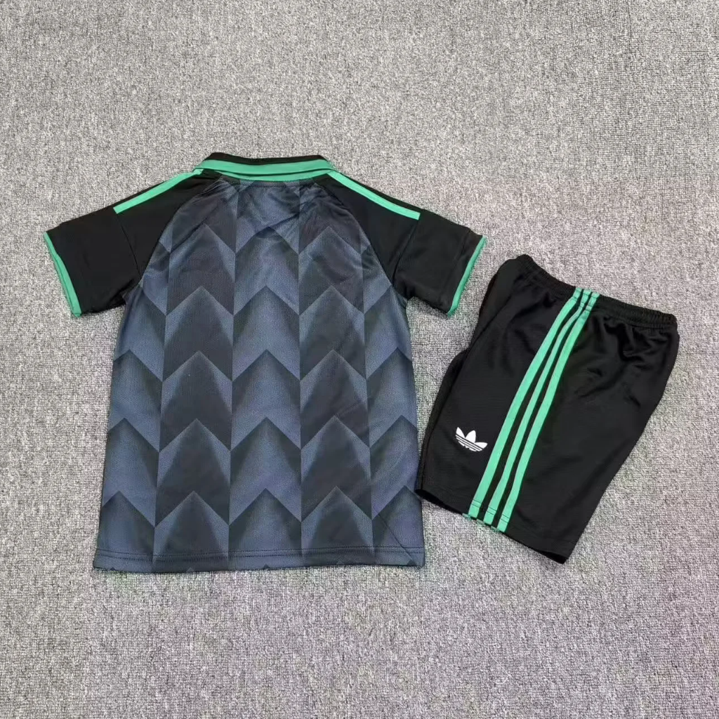 Lens 26/27 Dark Gray/Green Away Kids Jersey Set