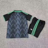 Lens 26/27 Dark Gray/Green Away Kids Jersey Set