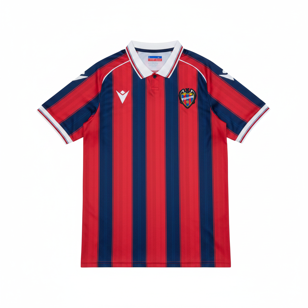 Levante 26/27 Red/Blue Vertical Stripes Home Jersey