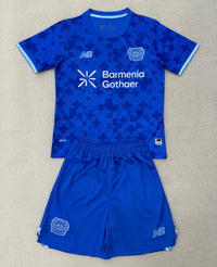Leverkusen 25/26 Blue Third Away Kids Jersey Set