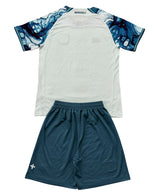 Leverkusen 26/27 White/Blue Marble Away Kids Jersey Set
