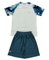 Leverkusen 26/27 White/Blue Marble Away Kids Jersey Set