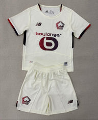 Lille 25/26 White/Red Away Kids Jersey Set