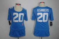 Lions 2021/22 Barry Sanders #20 Blue Women NFL Jersey