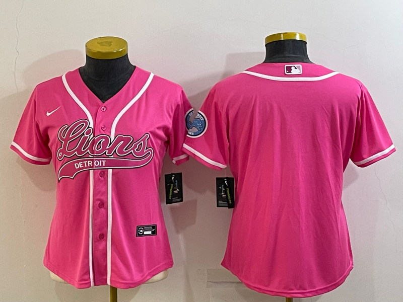 Lions 2021/22 Pink Women Baseball Style Jersey