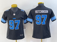 Lions 2023/24 Hutchinson #97 Black/Blue Women NFL Jersey