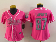Lions 2023/24 Laporta #87 Pink Women Baseball Style Jersey