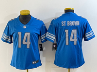 Lions 2023/24 ST Brown #14 Blue/Gray Women NFL Jersey