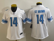 Lions 2023/24 ST Brown #14 White/Blue Women NFL Jersey