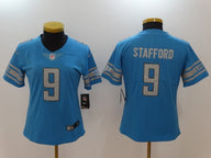Lions 2023/24 Stafford #9 Blue/White Women NFL Jersey