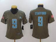 Lions 2023/24 Stafford #9 Khaki/Blue Women NFL Jersey