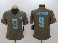 Lions 2023/24 Stafford #9 Khaki/Blue Women NFL Jersey