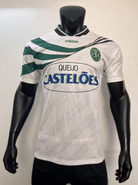 Lisbon 1994/95 Retro White/Green Away Jersey