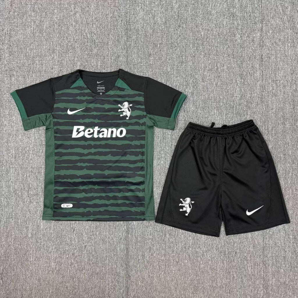 Lisbon 25/26 Dark Pine Green Football Kids Jersey Set