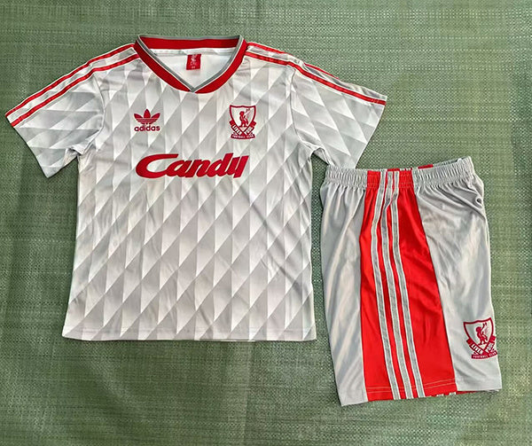 Liverpool 1989/91 Vintage Retro Away Kids Jersey Set