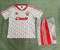 Liverpool 1989/91 Vintage Retro Away Kids Jersey Set