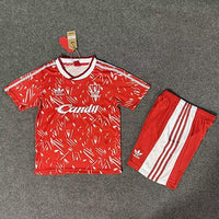 Liverpool 1989/91 Vintage Retro Home Kids Jersey Set