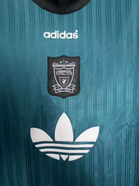 Liverpool 1995 Retro Green/White Stripes Away Jersey
