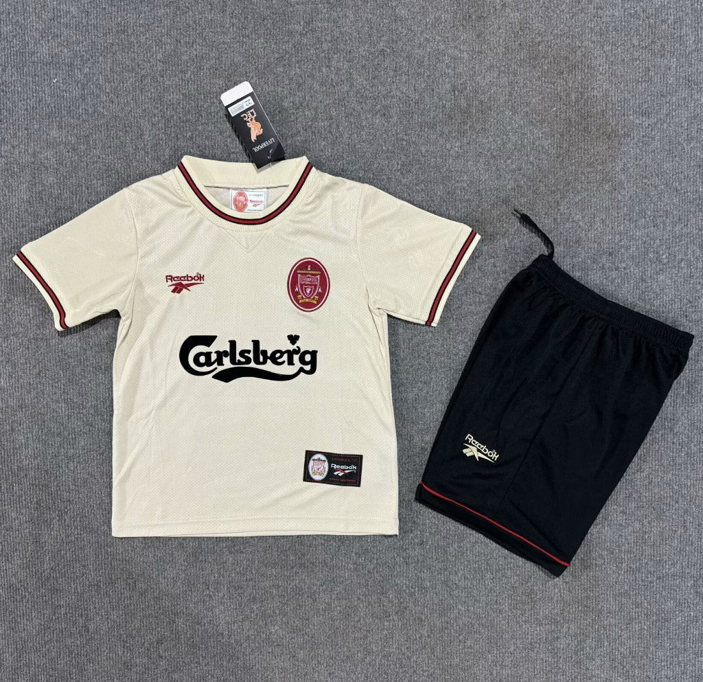 Liverpool 1996/97 Vintage Retro Away Kids Jersey Set
