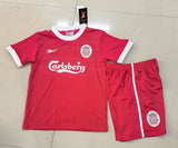 Liverpool 1997/98 Vintage Retro Red Home Kids Jersey Set