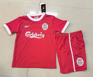 Liverpool 1997/98 Vintage Retro Red Home Kids Jersey Set