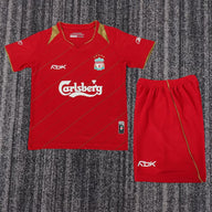 Liverpool 2005/06 Vintage Retro Home Kids Jersey Set