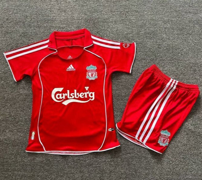 Liverpool 2006/08 Vintage Retro Home Kids Jersey Set