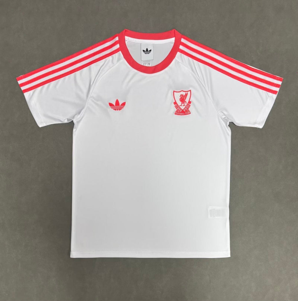 Liverpool 2026 White/Red 3 Stripes Retro Style Jersey