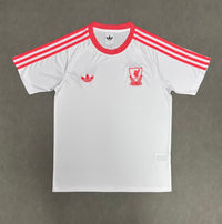 Liverpool 2026 White/Red 3 Stripes Retro Style Jersey