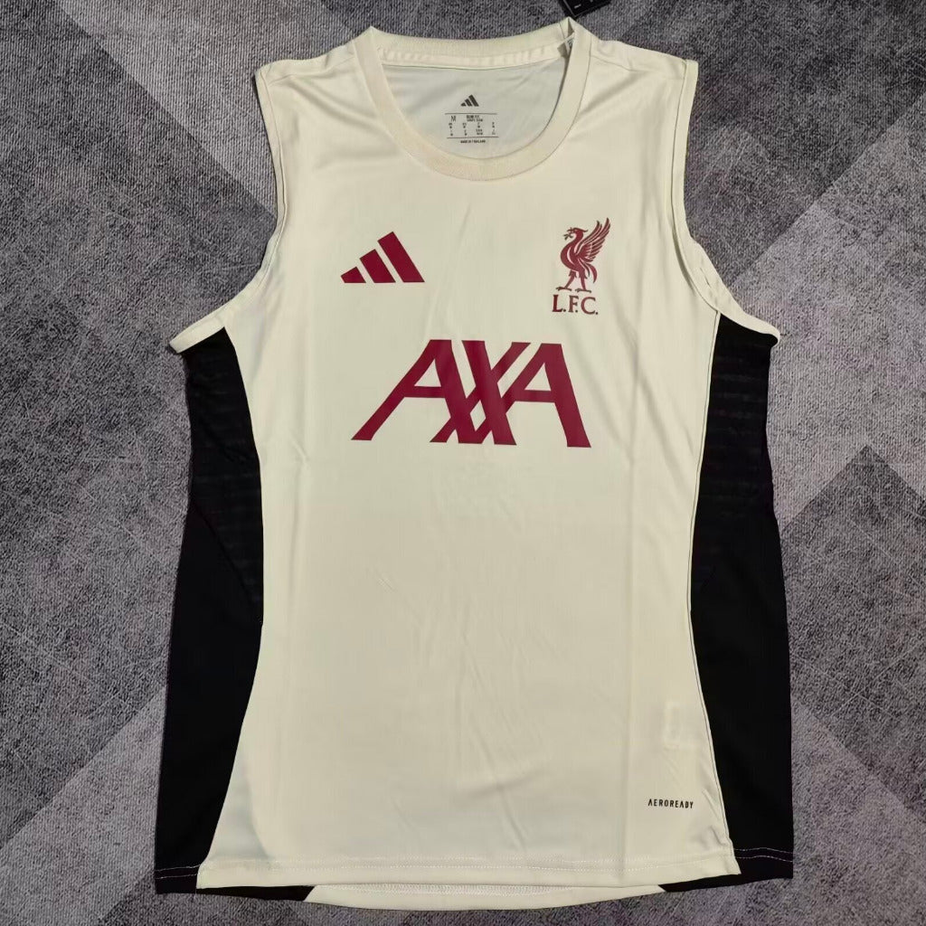 Liverpool 25/26 Beige Training Football Vest