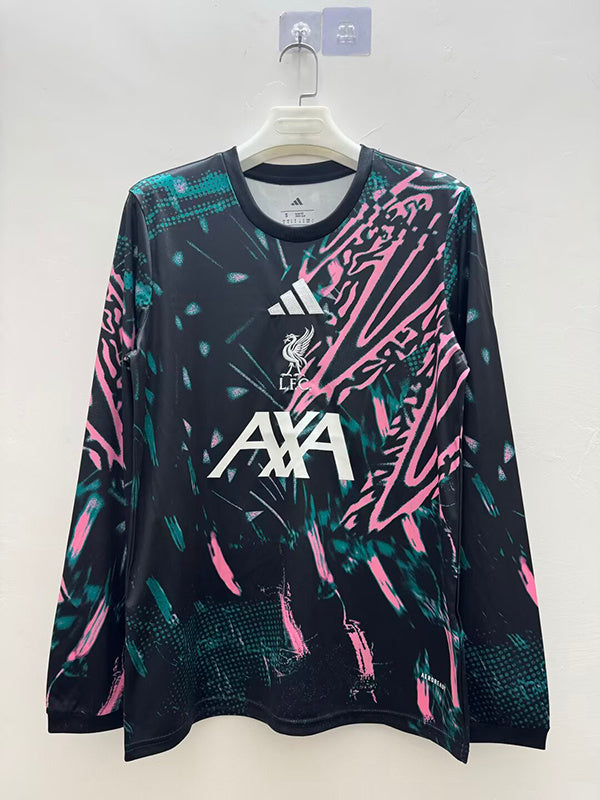 Liverpool 25/26 Black/Pink Special Pre-match Long Sleeve Jersey