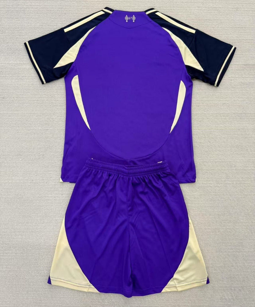 Liverpool 25/26 Black/Purple Kids Jersey Set