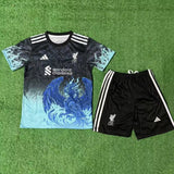 Liverpool 25/26 Blue/Black Bird Kids Jersey Set