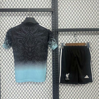 Liverpool 25/26 Blue/Black Bird Kids Jersey Set